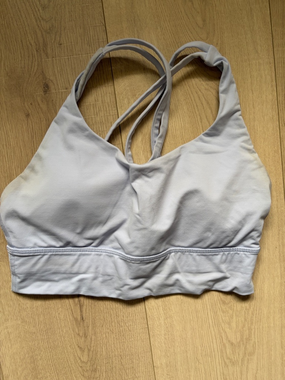 lululemon athletica Light Gray Cross-Back Seamless Sports Bra